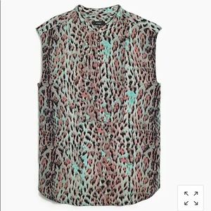 New! J.CREW•leopard sleeveless blouse